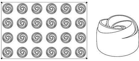 Forma Pavoflex 60x40 cm Boboc Ø7xh4.2 cm, 24 cavitati, 130 ml [3]