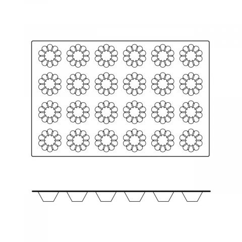Forma Silicon Brioche/Savarina Monoportii Ø 7.9 x H 3.5 cm, 24 cavitati, 84 ml ( SQ001) [2]