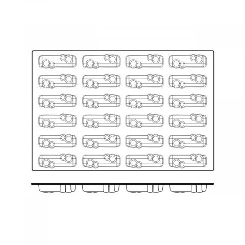 Forma Silicon Bulles Monoportii 12 x 3.5 x H 3 cm, 24 cavitati, 106 ml (SQ038) [2]