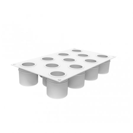 Forme de Silicon Cofetarie - Forma Silicon Cilindru 3D Ø 5 x H 5.5 cm, 11 cavitati, 100 ml