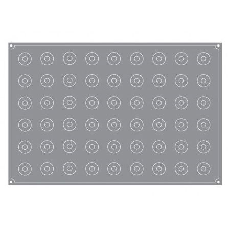 Forme 60x40cm Monoportii, Mignon - Forma Pavoflex 60x40 cm Cilindru Ø3.5xh3.5 cm, 54 cavitati, 25 ml