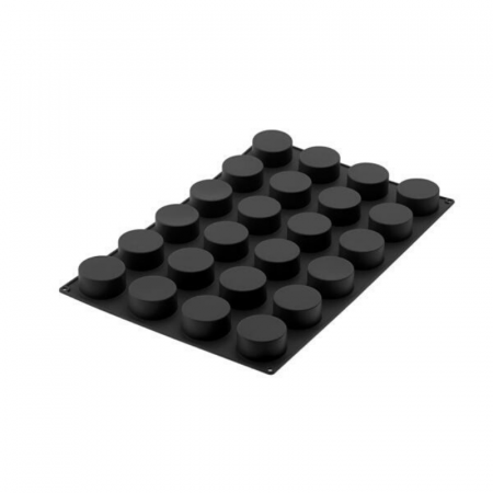 Forme 60x40cm Monoportii, Mignon - Forma Silicon Cilindru Monoportii Ø 7 x H 3.5 cm, 24 cavitati, 113 ml (SQ060)