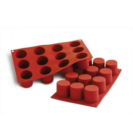 Forme de Silicon Cofetarie - Forma Silicon Cilindru Ø4.8xH5cm, 12 cavitati (SF098)
