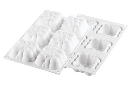 Forme de Silicon Cofetarie - Forma Silicon Cloud 3D 7.1 x 7.1 x h 3.4 cm, 6 cavitati (CLOUD 120)
