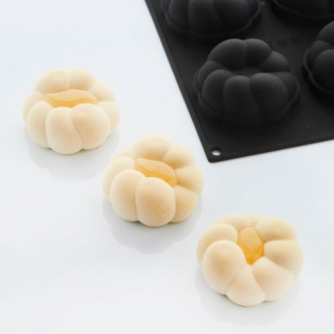 Forme 30x40cm Monoportii, Mignon - Forma Silicon Cotton Ø 7.4 x H 3.4 cm, 6 cavitati, 93 ml