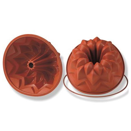 Forme de Silicon Cofetarie - Forma Silicon Cozonac Star Bundt Ø24xH10 cm, cu Inel