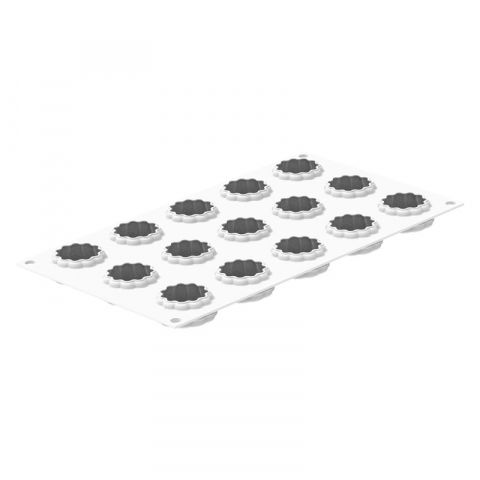 Forme Silicon Monoportii, Mignon - Forma Silicon Crostata XS Ø 4.4 x H 1.7 cm, 15 cavitati x 20 ml