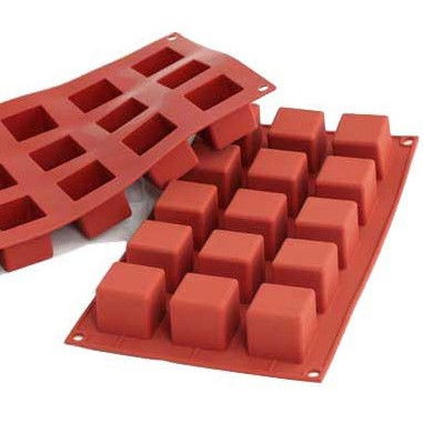 Forme de Silicon Cofetarie - Forma Silicon Cub 3.5 x 3.5 x h 3.5 cm, 15 cavitati (SF105)