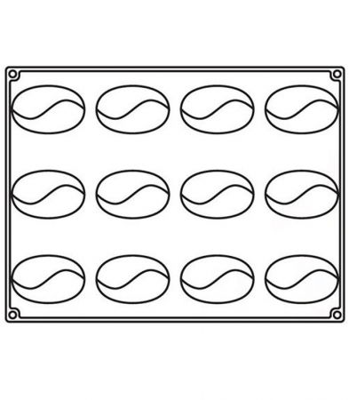 Forme 30x40cm Monoportii, Mignon - Forma Silicon Curvy, Monoportii 8.5 x 5.3 x h 4.2 cm, 100 ml, 12 cavitati