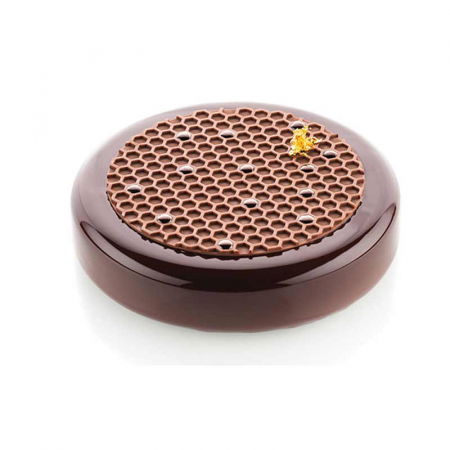 Forme de Silicon Cofetarie - Forma Silicon Decor Top / Insertie, Fagure si Alibinute, Ø 14 - Ø 18 x H 0.25 cm, 2 cavitati (ALVEOLE 9)