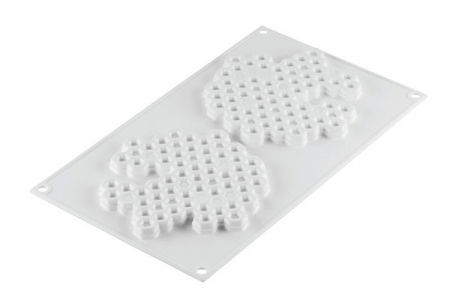 Forme de Silicon Cofetarie - Forma Silicon Decor Top/Insertie, Fagure Ø 14 x H 1 cm, 2 cavitati (MIEL 80)