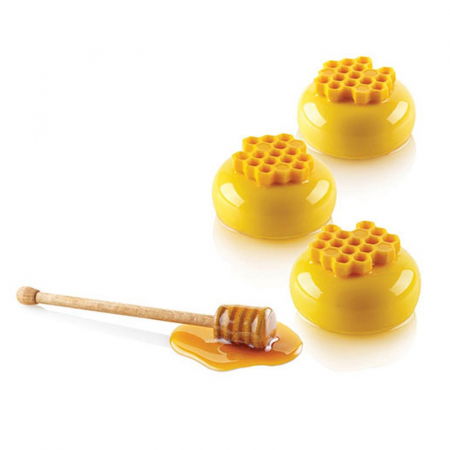 Forma Silicon Decor Top/Insertie, Fagure Ø 4.5 x H 0.8 cm, 15 cavitati (MIEL 8) [3]