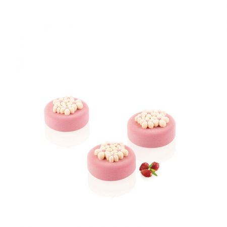 Forme Silicon pentru Decor si Plating - Forma Silicon Decor Top/Insertie Flora Ø 4.5 x H 0.72 cm, 15 cavitati, 7 ml