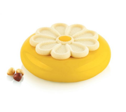 Forme Silicon pentru Decor si Plating - Forma Silicon Decor Top/Insertie, Flower Ø14xH1cm, 2 cavitati, 200 ml