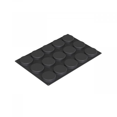 Forme 60x40cm Monoportii, Mignon - Forma Silicon Disc Monoportii Ø 10 x H 2 cm, 15 cavitati, 155 ml (SQ074)
