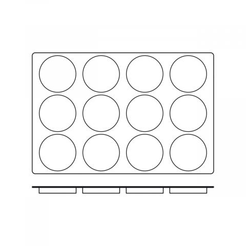 Forma Silicon Disco Monoportii Ø 12 x H 2.2 cm, 12 cavitati, 120 ml (SQ029) [3]