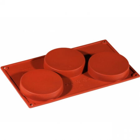 Forme de Silicon Cofetarie - Forma Silicon Discuri Ø10.3xh2 cm, 3 cavitati