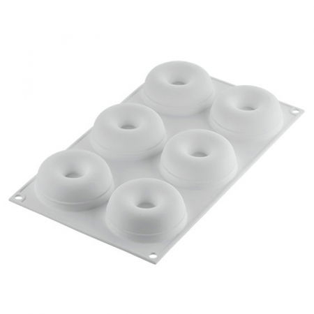 Forme Silicon Monoportii, Mignon - Forma Silicon Donuts Ø 7.2 x H 2.7 cm, 6 cavitati, 80 ml