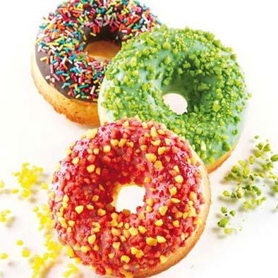 Forme 60x40cm Monoportii, Mignon - Forma Silicon Donuts Monoportii Ø 8.5 x h 2.9 cm, 24 cavitati, 133 ml (SQ059)