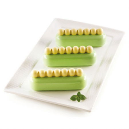 Forme de Silicon Cofetarie - Forma Silicon Ecler Chic 13 x 3.8 x H 4 cm, Kit 2 forme x 6 cavitati x 140 ml