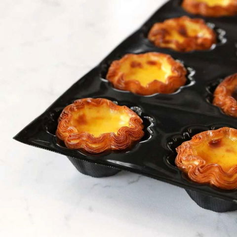 Forma Silicon Fiberform 60x40cm 24 cavit. Brioche Ø 8 x H 4 cm, 100 ml [4]