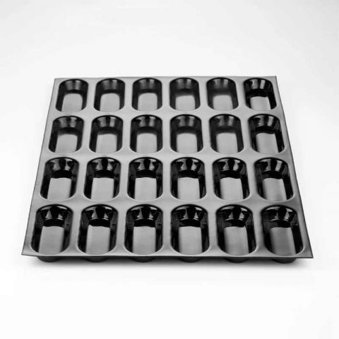 Forme Silicon Microforate - Forma Silicon Fiberform 60x40cm 24 cavit. Ecler 13 x 5 x H 2 cm, 85 ml