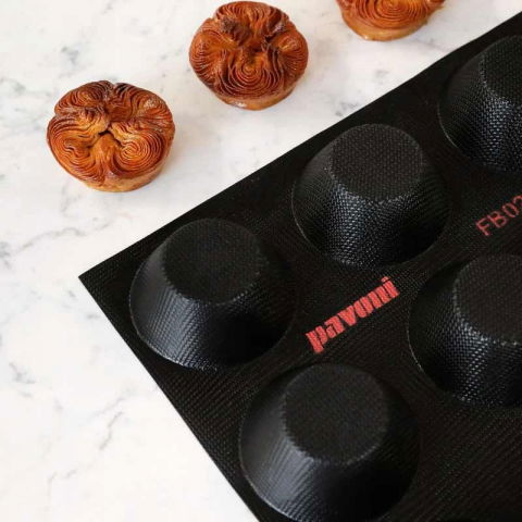 Forme Silicon Microforate - Forma Silicon Fiberform 60x40cm 24 cavit. Muffin Ø 8 x H 4 cm, 110 ml