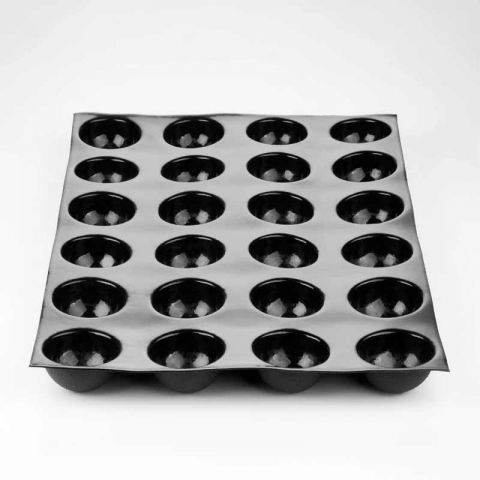 Forma Silicon Fiberform 60x40cm 24 cavit. Semisfera Ø 7 x H 4 cm, 110 ml [2]