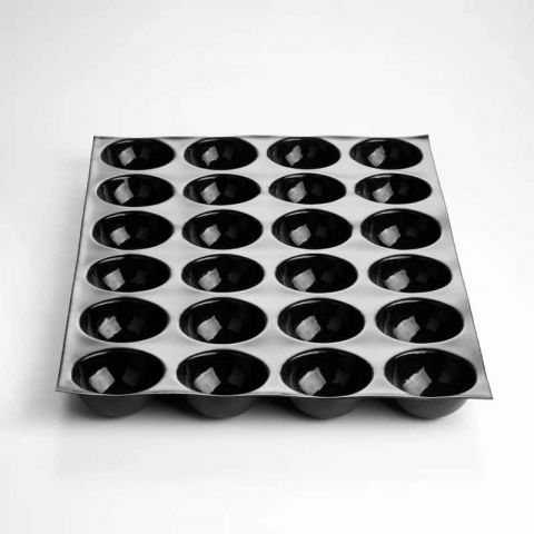 Forma Silicon Fiberform 60x40cm 24 cavit. Semisfera Ø 8 x H 4 cm, 130 ml [3]