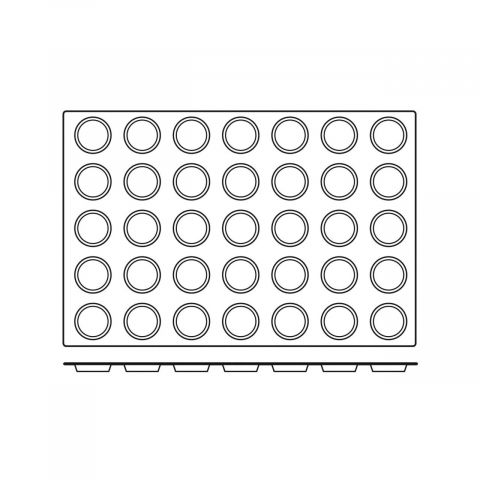 Forma Silicon Florentis Monoportii Ø 6 x H 1.2 cm, 35 cavitati, 33.5 ml (SQ044) [2]