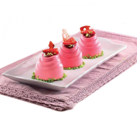 Forme de Silicon Cofetarie - Forma Silicon Flu Ø 5.5 x h 4.3 cm, 8 cavitati (SF113)