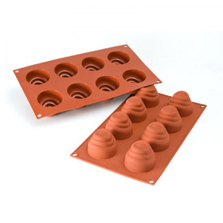 Forme de Silicon Cofetarie - Forma Silicon Flu Ø 5.5 x h 4.3 cm, 8 cavitati (SF113)