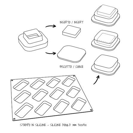 Forma Silicon Gianluca Fusto, Monoportii Dreptunghi, 9.2 x 5 x h 1.5 cm, 67 ml, 12 cavitati [2]
