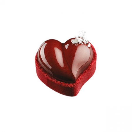 Forme de Silicon Cofetarie - Forma Silicon Gianluca Fusto Tarte si Monoportii Inima, 8 cavitati