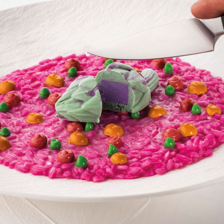 Forme de Silicon Cofetarie - Forma Silicon Gourmand Anghinara 7.4 x 4 x H 3 cm, 9 cavitati