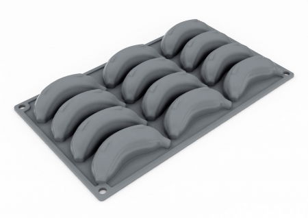 Forma Silicon Gourmand Banane 9 x 4.05 x H 2.5 cm, 12 cavitati [3]