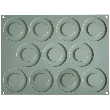 Forme de Silicon Cofetarie - Forma Silicon Gourmand Cerc mic Ø 9 x H 0.35 cm, 11 cavitati