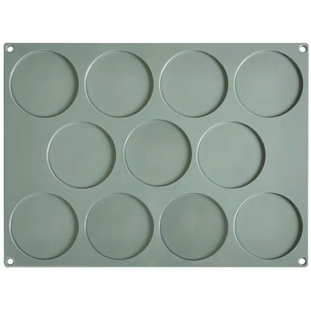 Forme de Silicon Cofetarie - Forma Silicon Gourmand Disc mic Ø 9 x H 0.35 cm, 11 cavitati