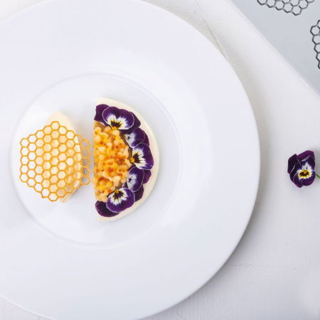 Forme de Silicon Cofetarie - Forma Silicon Gourmand Fagure 6.75 x 6.05 x H 0.2 cm, 8 cavitati