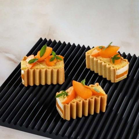 Forme de Silicon Cofetarie - Forma Silicon Gourmand Foietaj Zig Zag 25 × 25, Set 2 Buc