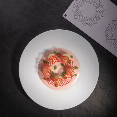 Forme de Silicon Cofetarie - Forma Silicon Gourmand Forma Rotunda Mozaic Ø 11.5 x H 0.15 cm, 3 cavitati