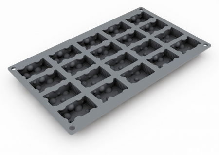 Forme de Silicon Cofetarie - Forma Silicon Gourmand guyere 5 x 3.1 x H 1.8 cm, 20 cavitati