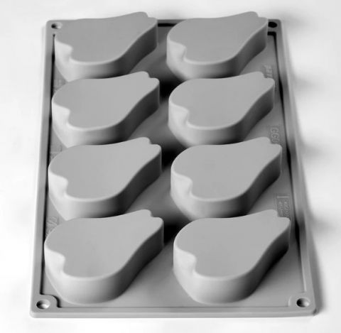 Forme Silicon pentru Decor si Plating - Forma Silicon Gourmand Jumatate de Para 7.5 × 5.4 × H 2.2 cm, 8 cavitati