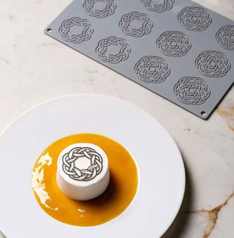 Forme Silicon pentru Decor si Plating - Forma Silicon Gourmand Optica 2 modele Ø 5.5 x H 2 cm, 12 cavitati