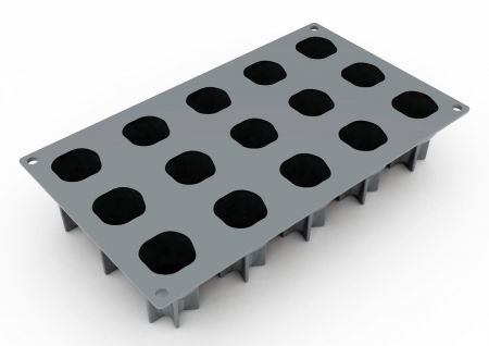 Forme Silicon pentru Decor si Plating - Forma Silicon Gourmand Pere Ø 4.3 x H 5.5 cm, 15 cavitati