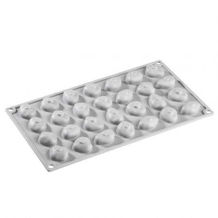 Forme de Silicon Cofetarie - Forma Silicon Gourmand Pietricele 3.6 x 2.8 x H 1.5 cm, 28 cavitati
