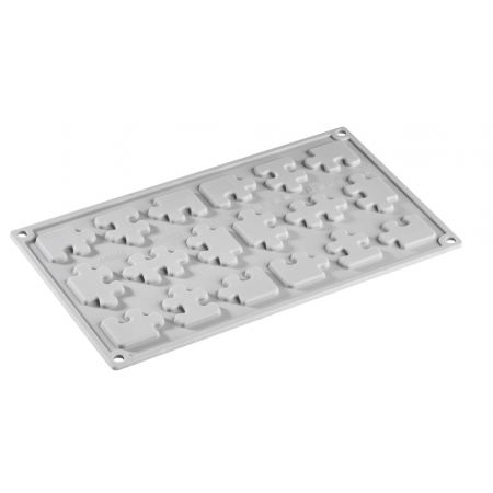 Forme de Silicon Cofetarie - Forma Silicon Gourmand Puzzle 9 x 9 x H 0.4 cm, 18 cavitati