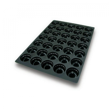 Forme 60x40cm Monoportii, Mignon - Forma Silicon Gugelhopf Monoportii Ø 6 x H 3.75 cm, 35 cavitati, 80 ml (SQ049)