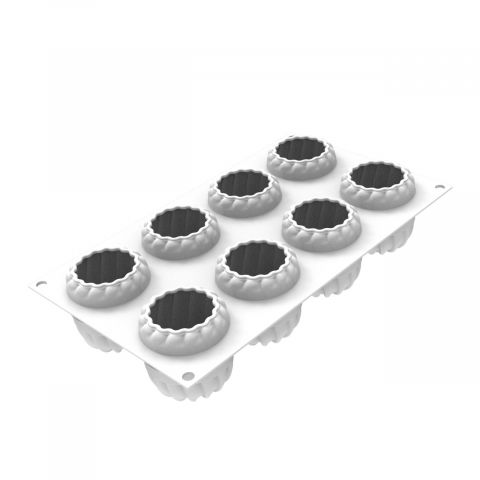 Forme 17.5x30cm Monoportii, Mignon - Forma Silicon Harmony Ø 6 x H 6.7 cm, 8 cavitati x 150 ml