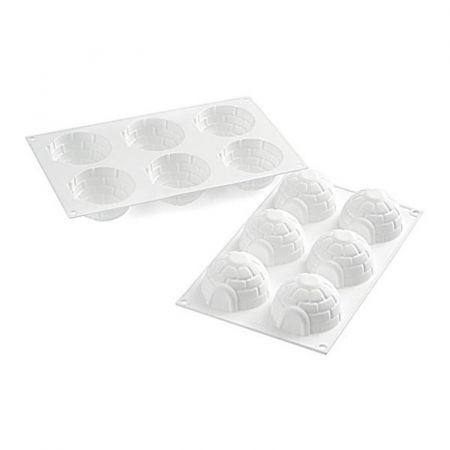 Forme de Silicon Cofetarie - Forma Silicon Igloo Ø 7.6 x H 4.2 cm, 6 cavitati x 115 ml